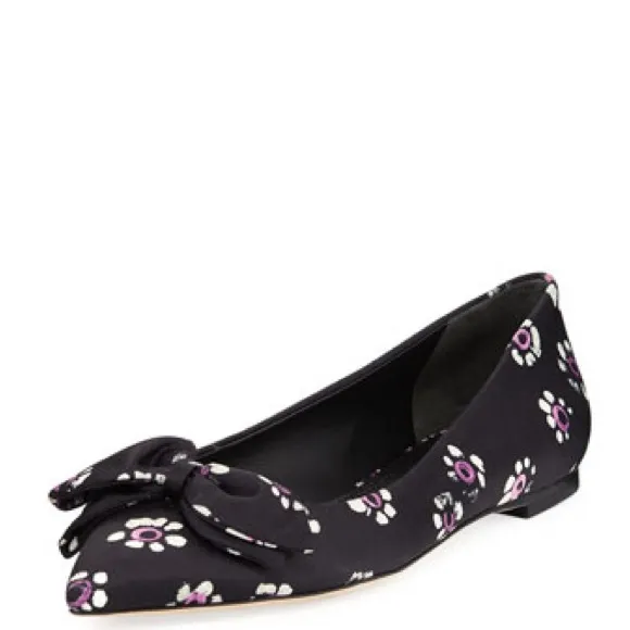 🔥🔥🔥NEW Tory Burch Rosalind Floral-Print Satin Ballet Flat