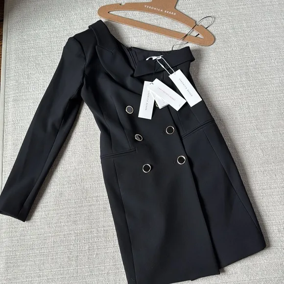NEW Veronica Beard size 4 One Shoulder Blazer Cocktail dress