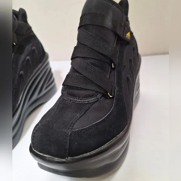NEW Vintage suede double platform sneaker harajuku creeper goth punk rock chunky