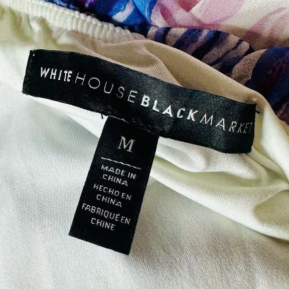 NEW! White House Black Market Burst Halter Neck Shift Dress