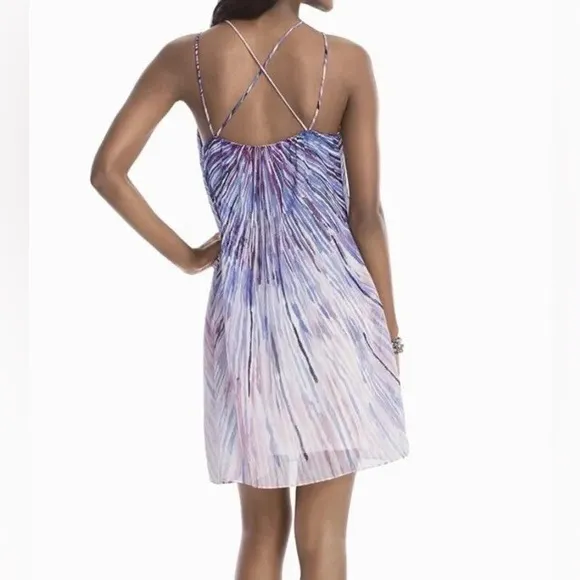 NEW! White House Black Market Burst Halter Neck Shift Dress