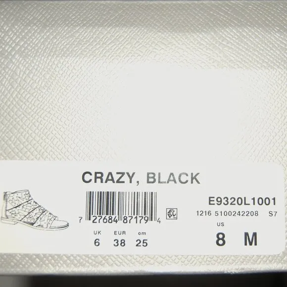 NIB Fergie Crazy Flat Sandals - Women US Size: 8M - Black