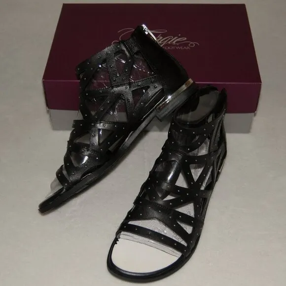 NIB Fergie Crazy Flat Sandals - Women US Size: 8M - Black