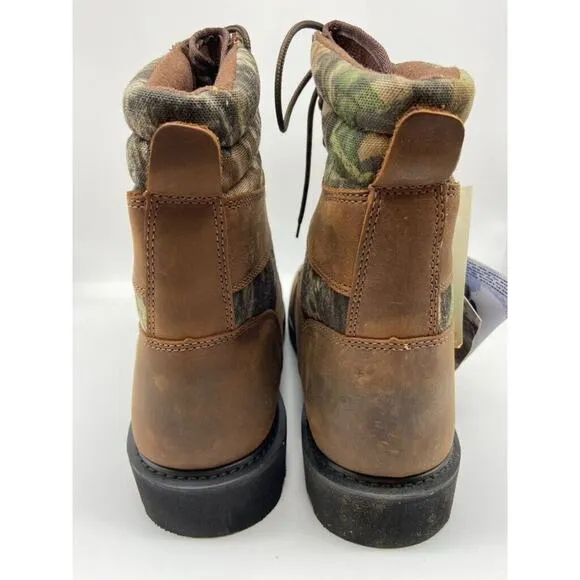 NIB Rocky Boots Mens Sz 10.5 Scout Waterproof Insulated Leather/Nylon Camo Brown