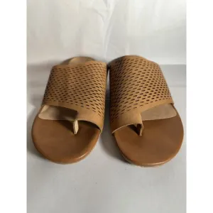 NIB SoftWalk Women’s Corsica II Brown Sandals Slip On Flat 10.5 Narrow Spring