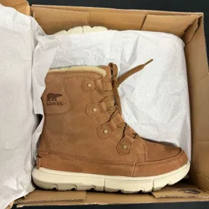 NIB Sorel Explorer Next Joan Waterproof Velvet Tan Fawn Boots 8.5