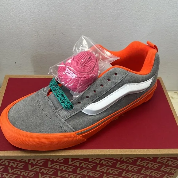 NIB - Vans Knu Skool 'Pop Outsole' – Grey/Orange 🧡