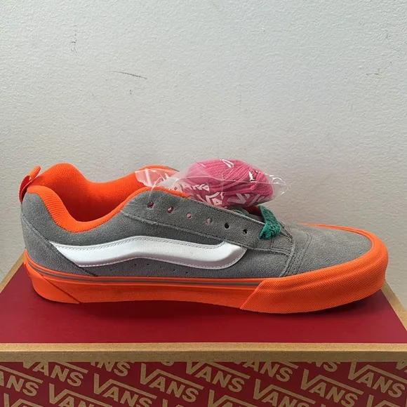 NIB - Vans Knu Skool 'Pop Outsole' – Grey/Orange 🧡