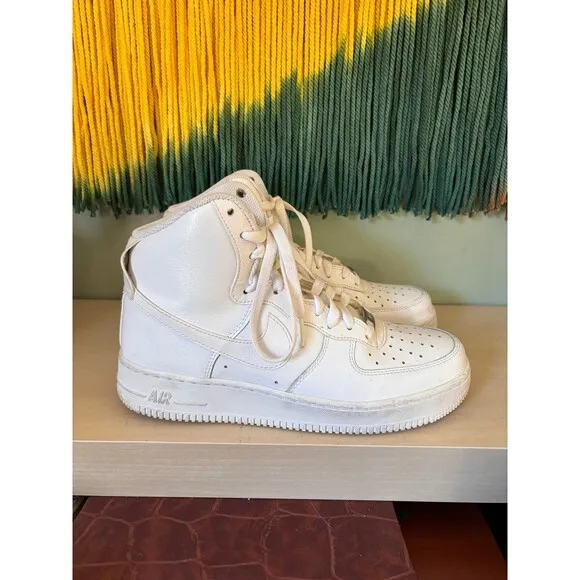 Nike AF1 white high top sneakers