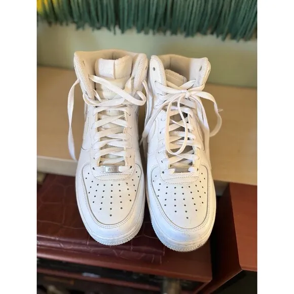 Nike AF1 white high top sneakers