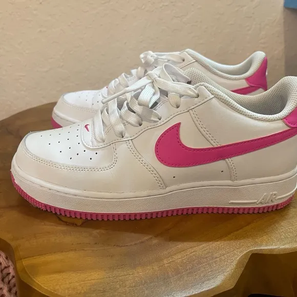 Nike Air Force ones White and Pink Sneakers Classic Design