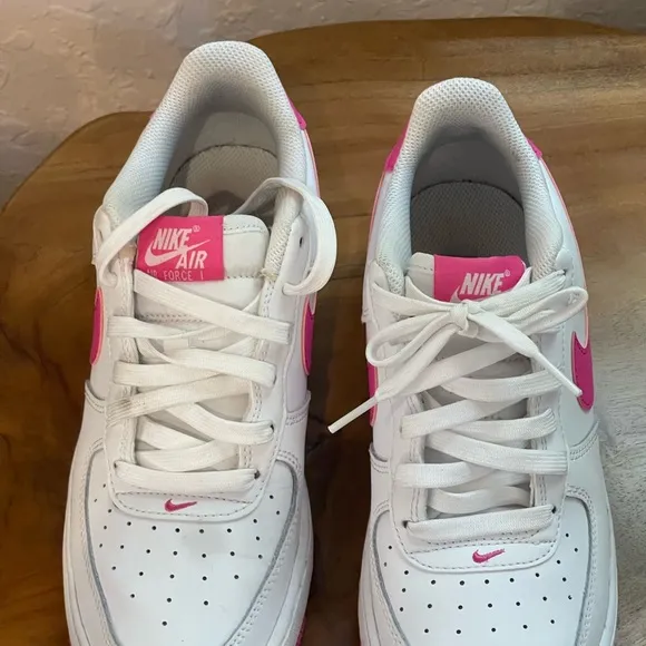 Nike Air Force ones White and Pink Sneakers Classic Design