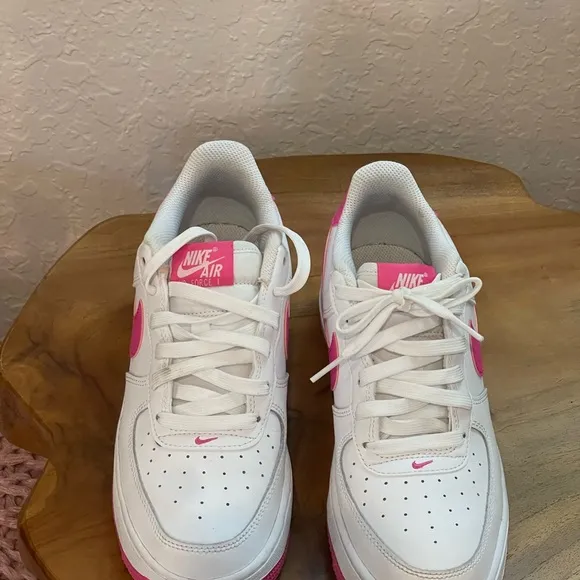 Nike Air Force ones White and Pink Sneakers Classic Design