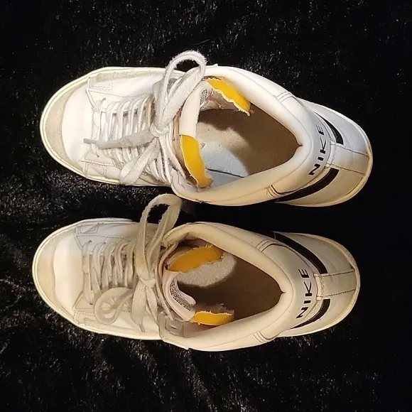 Nike Blazers-White and Black High-Top Sneakers