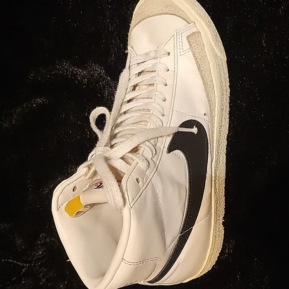 Nike Blazers-White and Black High-Top Sneakers