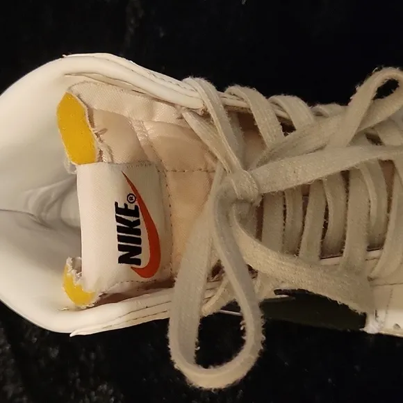 Nike Blazers-White and Black High-Top Sneakers