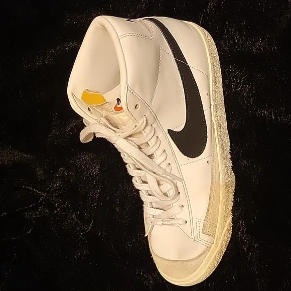 Nike Blazers-White and Black High-Top Sneakers