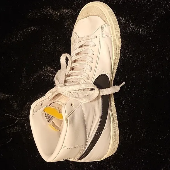 Nike Blazers-White and Black High-Top Sneakers