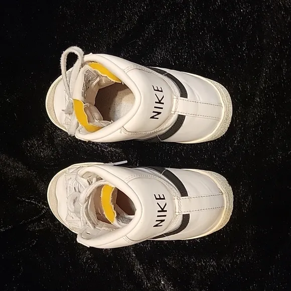 Nike Blazers-White and Black High-Top Sneakers