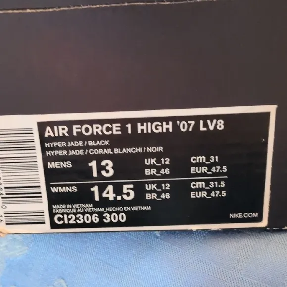 Nike High-Top Sneakers - Black, Coral And Hyper Jade