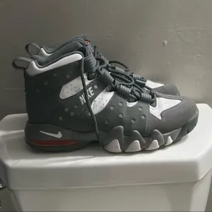 Nike Kids Gray and White High-Top Sneakers