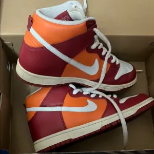 Nike Red and Orange High-Top Sneakers