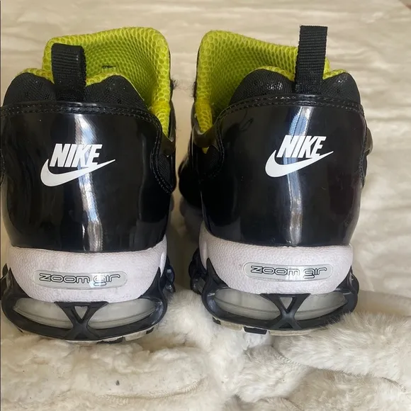 NIKE Stussy Air Zoom Black and White Sneakers with Chunky Sole. Size 9
