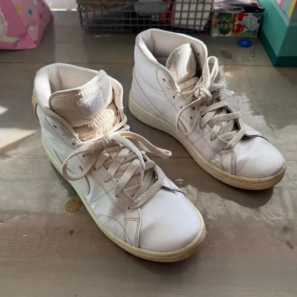 Nike White Court Royale 2 Mid High Top Sneakers Sz 7