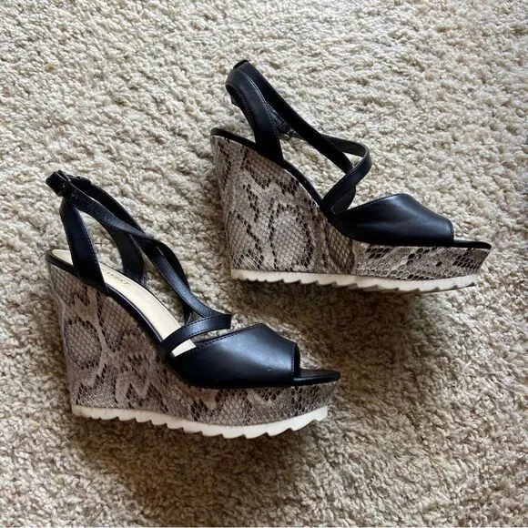 Nine West Platform Wedge Shoes Size 7.5