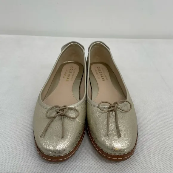 NWOB Cole Haan Women's Cloudfeel Gold All Day Ballet Flats 7.5B