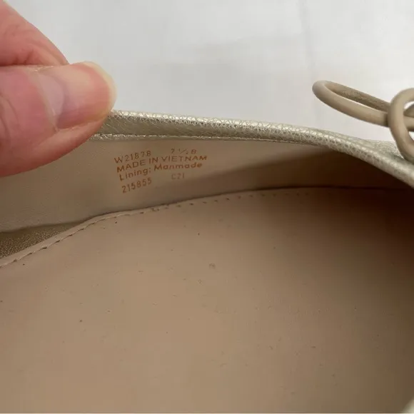NWOB Cole Haan Women's Cloudfeel Gold All Day Ballet Flats 7.5B