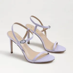 NWOB Sam Edelman Doran Misty Lilac Croc Leather Strappy Heeled Sandals Size 9.5