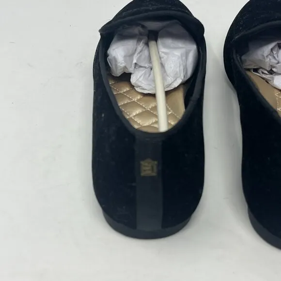 NWOT Birdies The Starling Flats 7 black velvet loafers