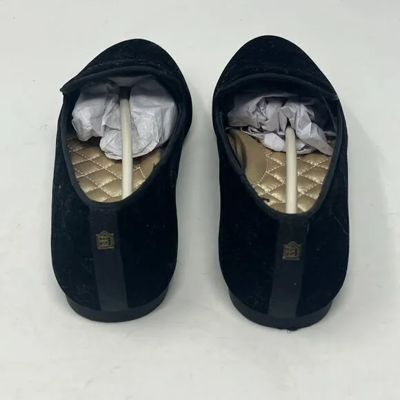 NWOT Birdies The Starling Flats 7 black velvet loafers