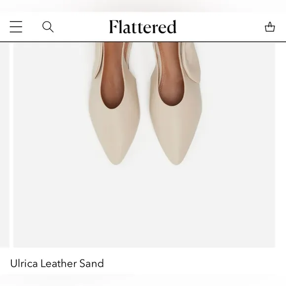 NWOT Flattered x TUCKERNUCK US 10 Ulrica Sand Leather Ballet Flats Orig $200