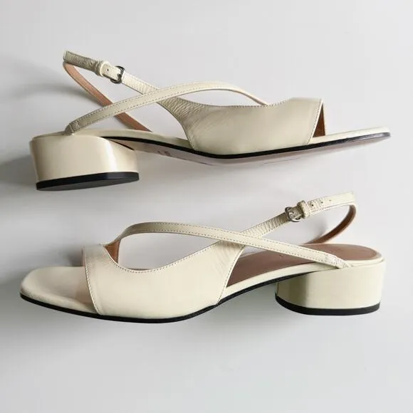 NWOT Nomasei Ecru Leather Birdie Strappy Sandals Size 41.5/10