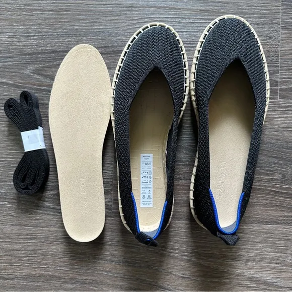 NWOT Rothys The Espadrilles with Lace Up Ankle Ties sz W8.5