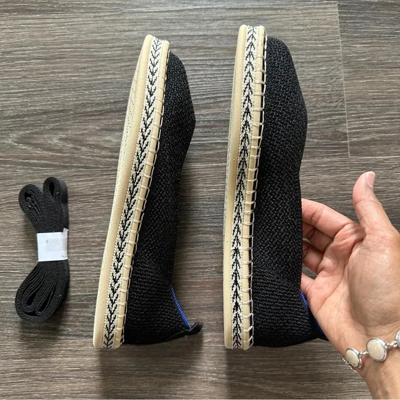 NWOT Rothys The Espadrilles with Lace Up Ankle Ties sz W8.5
