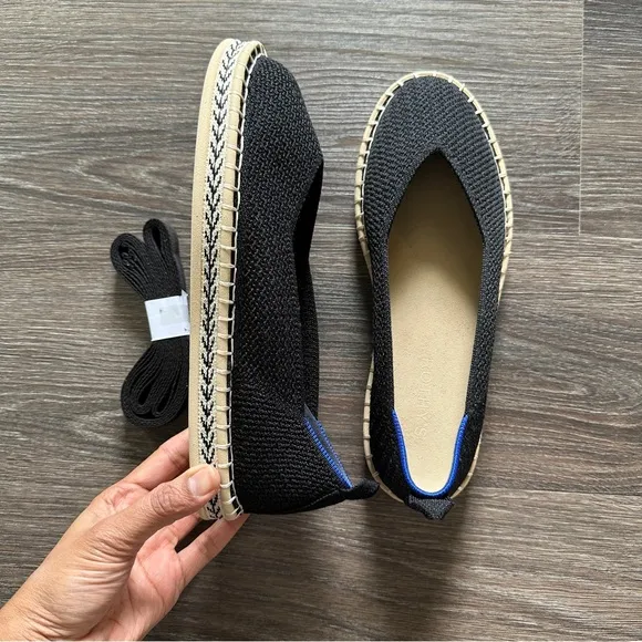 NWOT Rothys The Espadrilles with Lace Up Ankle Ties sz W8.5