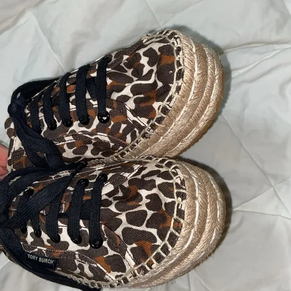 Nwot Tory Burch Seaside Oxford Platform Espadrilles Reva Leopard sneakers