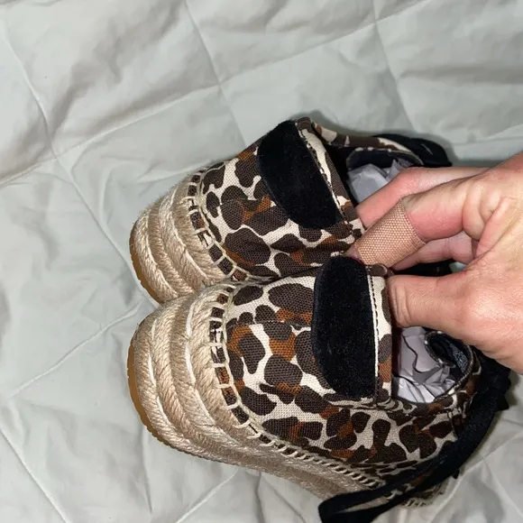 Nwot Tory Burch Seaside Oxford Platform Espadrilles Reva Leopard sneakers