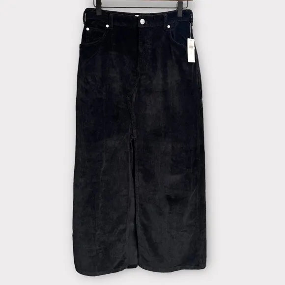 NWT Anthropologie Pilcro The Madi Front-Slit Corduroy Skirt
