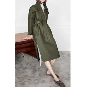 NWT Co Green Belted Twill Shirt Dress