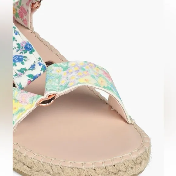 NWT LoveShackFancy x Manebi Hiking Platform Espadrilles Floral Strap Sandals​