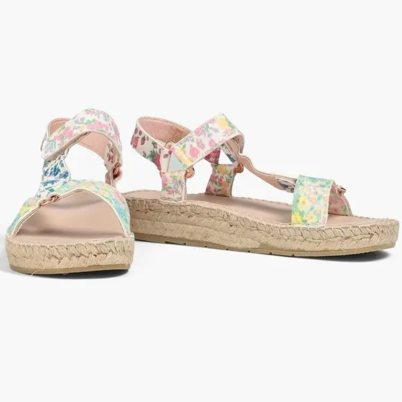 NWT LoveShackFancy x Manebi Hiking Platform Espadrilles Floral Strap Sandals​