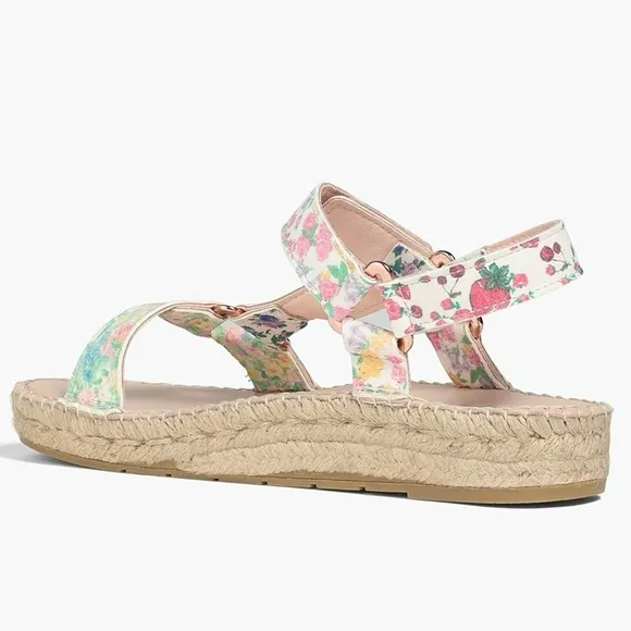 NWT LoveShackFancy x Manebi Hiking Platform Espadrilles Floral Strap Sandals​