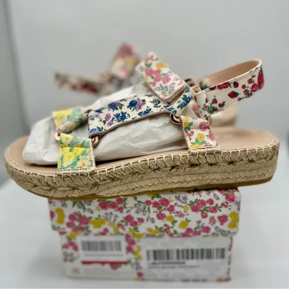 NWT LoveShackFancy x Manebi Hiking Platform Espadrilles Floral Strap Sandals​