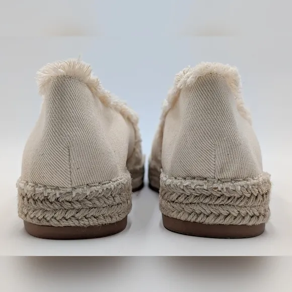 NWT Philip Hog Emma Beige Canvas Platform Espadrilles Womens Size US 8.5 E U39