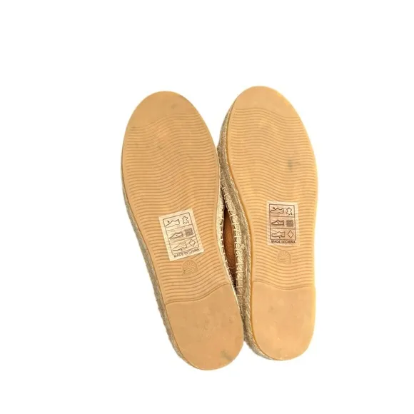 NWT SOLUDOS Smoking Leather Espadrilles Platform Slippers Flats Slides Slip Ons