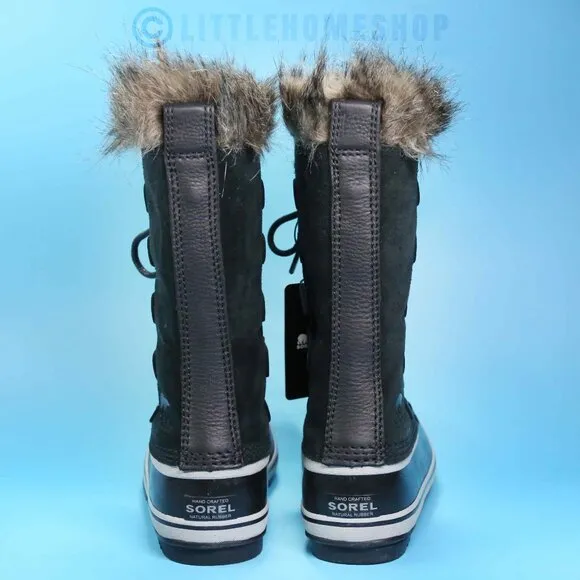 NWT! Sorel Joan of Arctic Faux Fur Waterproof Snow Boot in Black, Size 7